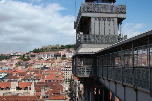 Elevador de Santa Justa oben