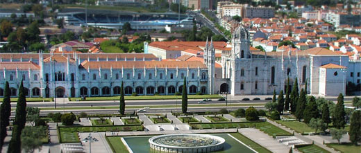 Mosteiro dos Jeronimos vom Park gesehen