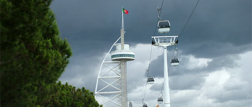 Turm Vasco da Gama und Seilbahn